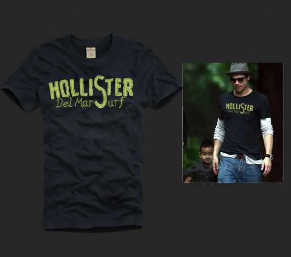 Hollister Hombres De Cuello Redondo Con Gente Fotos Corto Remera HCO4340